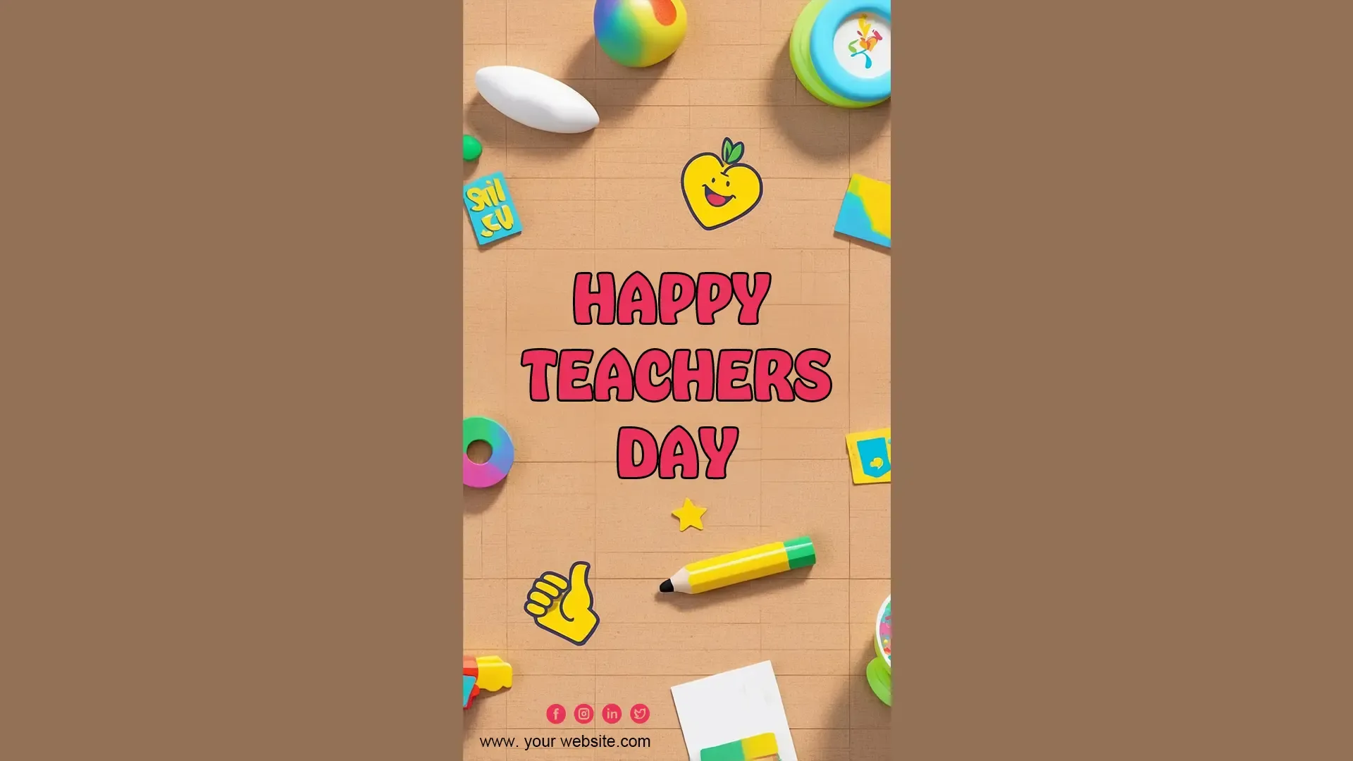 Festive Teachers Day Wishes Card Instagram Story